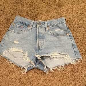 Levi's 501 Light Blue Jean Shorts